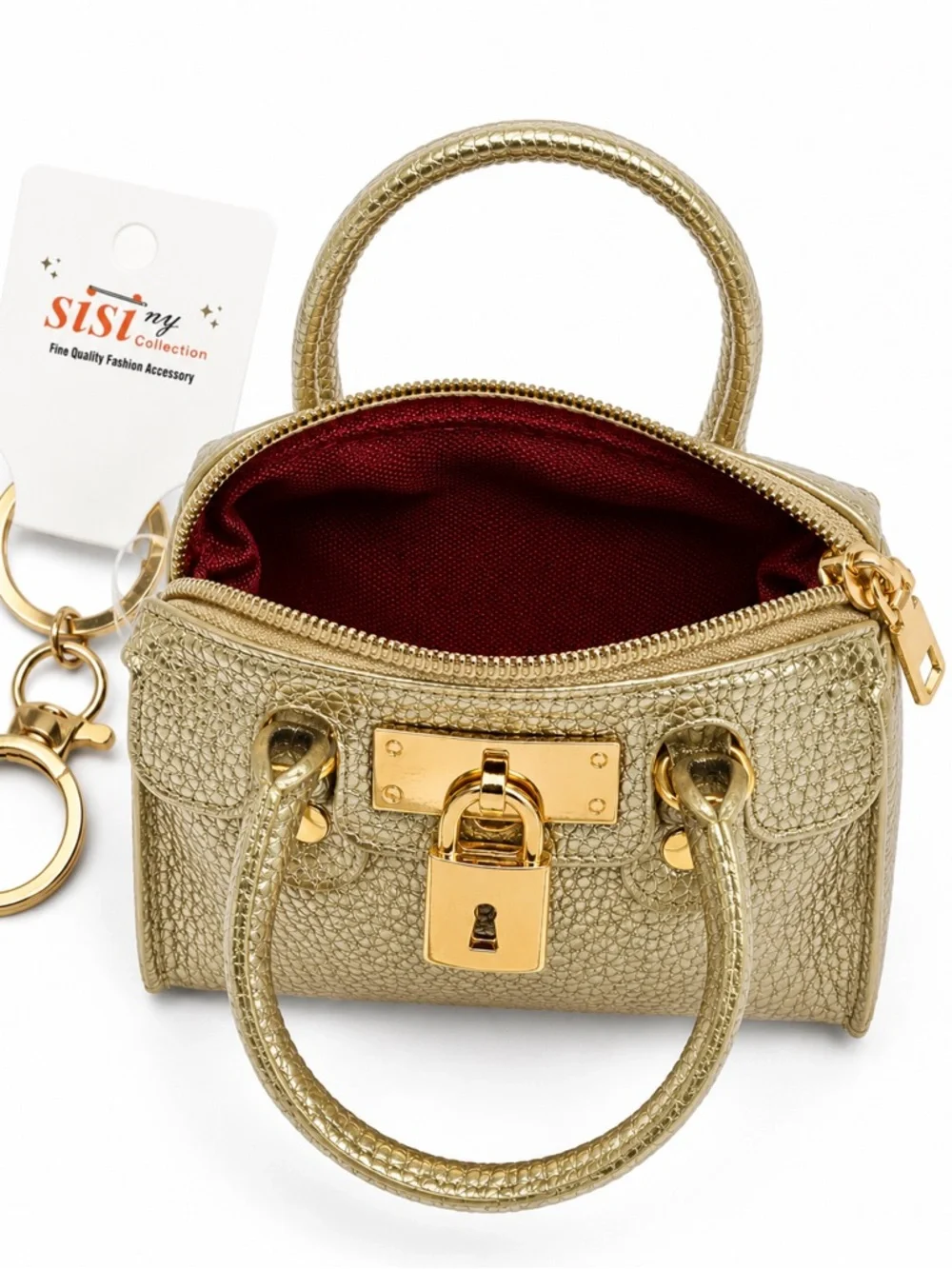 SISI NY Mini Handbag Keychain Coin Purse Bag Charm NWT